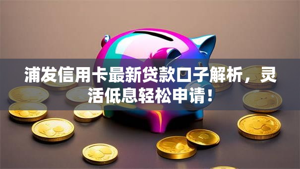 浦发信用卡最新贷款口子解析，灵活低息轻松申请！