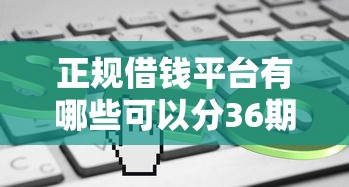 正规借钱平台有哪些可以分36期?这些渠道审批快利率低 正规借钱平台有哪些可以分36期?这些渠道审批快利率低