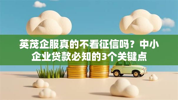 英茂企服真的不看征信吗?中小企业贷款必知的3个关键点 英茂企服真的不看征信吗?中小企业贷款必知的3个关键点