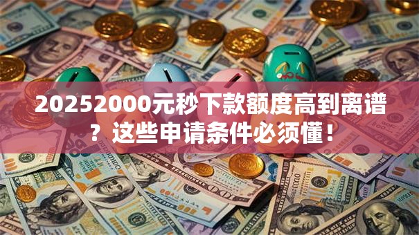 20252000元秒下款额度高到离谱?这些申请条件必须懂! 20252000元秒下款额度高到离谱?这些申请条件必须懂!
