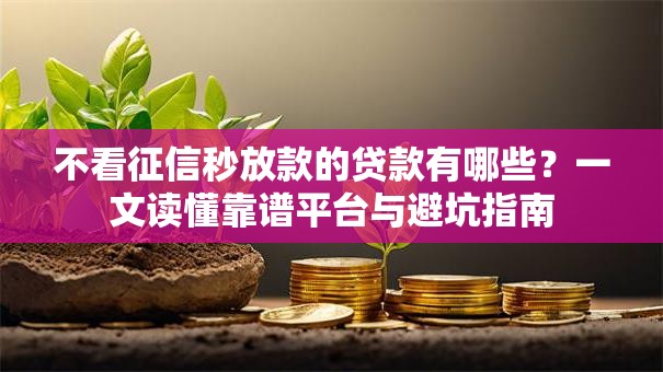 不看征信秒放款的贷款有哪些?一文读懂靠谱平台与避坑指南 不看征信秒放款的贷款有哪些?一文读懂靠谱平台与避坑指南