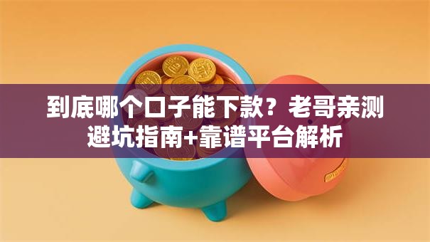 到底哪个口子能下款？老哥亲测避坑指南+靠谱平台解析