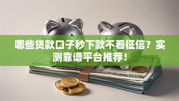 哪些贷款口子秒下款不看征信?实测靠谱平台推荐! 哪些贷款口子秒下款不看征信?实测靠谱平台推荐!