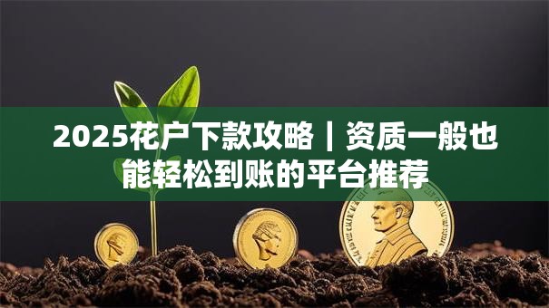 2025花户下款攻略｜资质一般也能轻松到账的平台推荐