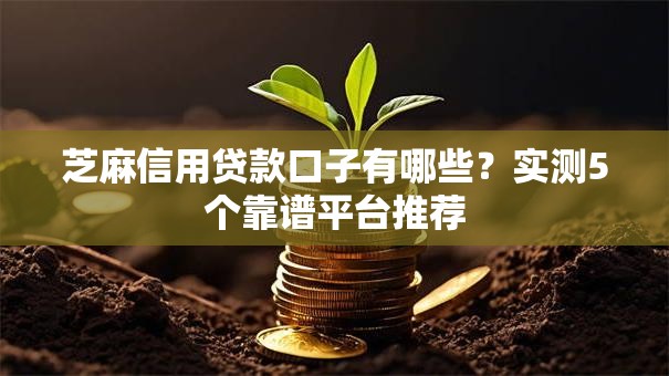 芝麻信用贷款口子有哪些？实测5个靠谱平台推荐