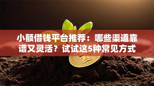 小额借钱平台推荐:哪些渠道靠谱又灵活?试试这5种常见方式 小额借钱平台推荐:哪些渠道靠谱又灵活?试试这5种常见方式