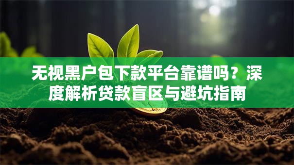 无视黑户包下款平台靠谱吗？深度解析贷款盲区与避坑指南