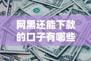 网黑还能下款的口子有哪些？真实借款平台经验分享