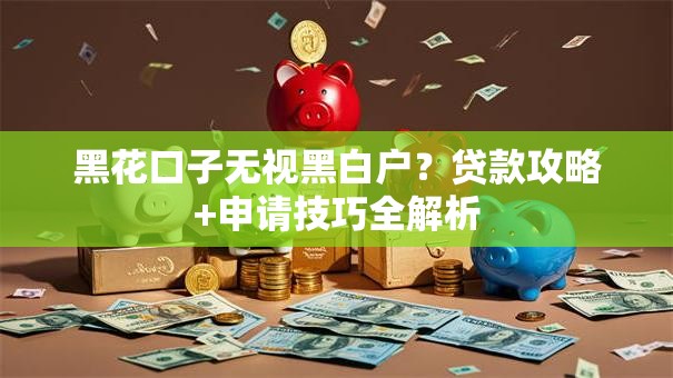 黑花口子无视黑白户？贷款攻略+申请技巧全解析