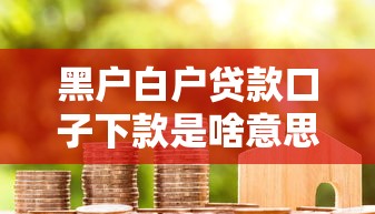 黑户白户贷款口子下款是啥意思？申请流程和注意事项全解析