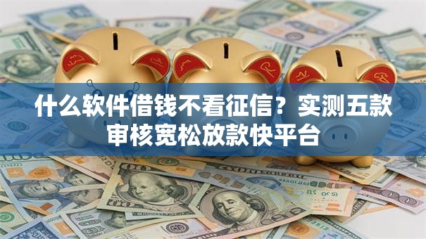 什么软件借钱不看征信？实测五款审核宽松放款快平台