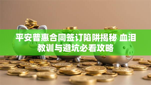 平安普惠合同签订陷阱揭秘 血泪教训与避坑必看攻略