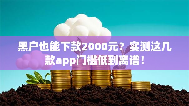 黑户也能下款2000元?实测这几款app门槛低到离谱! 黑户也能下款2000元?实测这几款app门槛低到离谱!