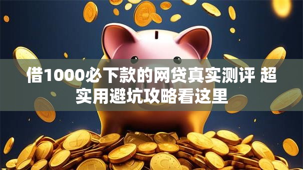 借1000必下款的网贷真实测评 超实用避坑攻略看这里