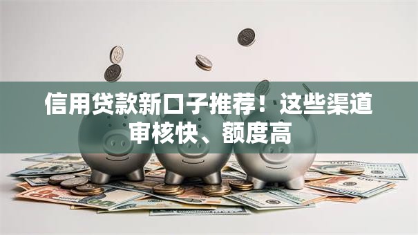 信用贷款新口子推荐！这些渠道审核快、额度高