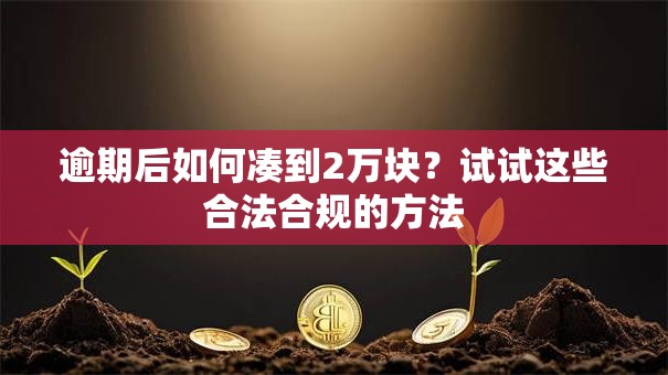 逾期后如何凑到2万块？试试这些合法合规的方法
