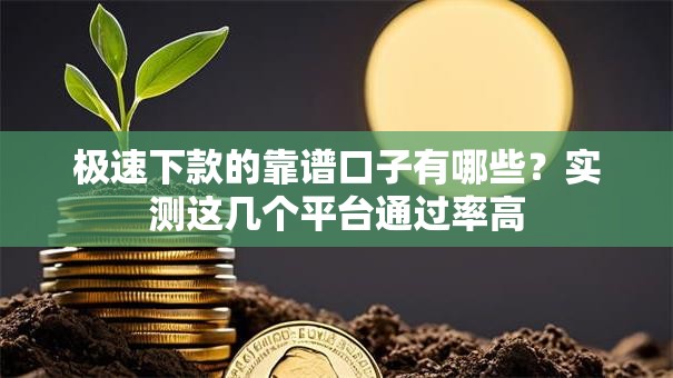 极速下款的靠谱口子有哪些？实测这几个平台通过率高