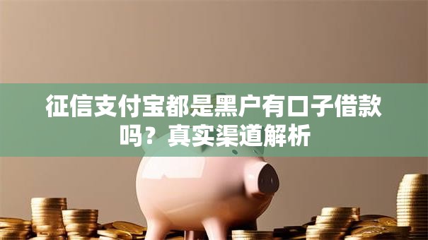 征信支付宝都是黑户有口子借款吗？真实渠道解析