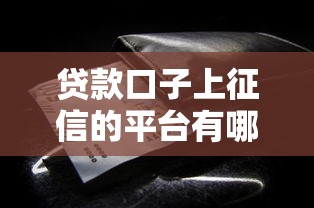 贷款口子上征信的平台有哪些？这些细节必须盯紧