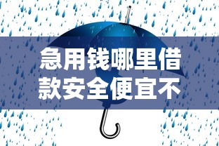 急用钱哪里借款安全便宜不看负债？这些渠道最靠谱