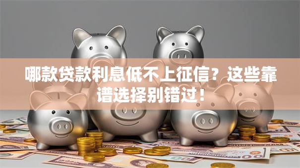 哪款贷款利息低不上征信？这些靠谱选择别错过！