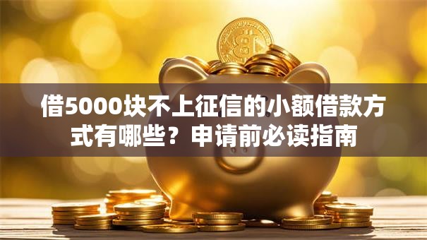 借5000块不上征信的小额借款方式有哪些?申请前必读指南 借5000块不上征信的小额借款方式有哪些?申请前必读指南