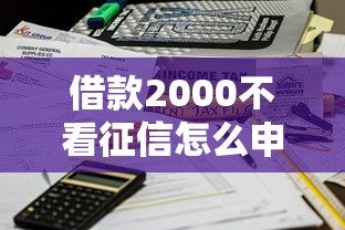 借款2000不看征信怎么申请?最新快速到账方案全解析 借款2000不看征信怎么申请?最新快速到账方案全解析