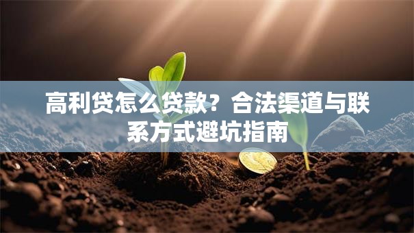 高利贷怎么贷款?合法渠道与联系方式避坑指南 高利贷怎么贷款?合法渠道与联系方式避坑指南
