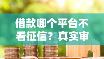 借款哪个平台不看征信？真实审核标准深度解析