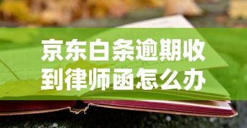 京东白条逾期收到律师函怎么办？真实应对方法+法律风险解析