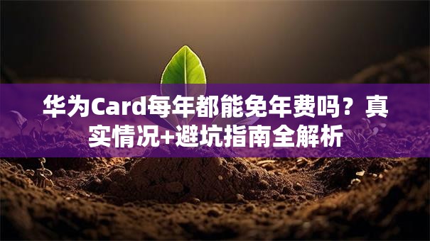 华为Card每年都能免年费吗？真实情况+避坑指南全解析