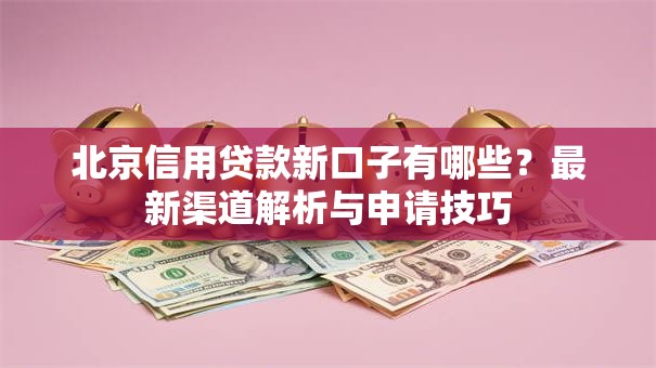 北京信用贷款新口子有哪些？最新渠道解析与申请技巧