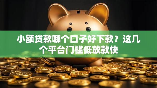 小额贷款哪个口子好下款？这几个平台门槛低放款快
