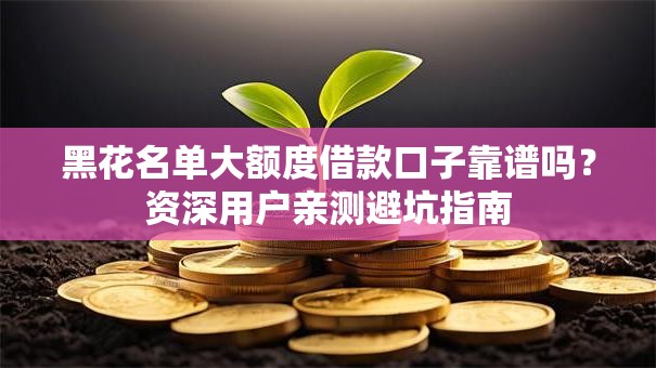 黑花名单大额度借款口子靠谱吗?资深用户亲测避坑指南 黑花名单大额度借款口子靠谱吗?资深用户亲测避坑指南