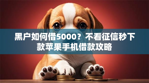黑户如何借5000？不看征信秒下款苹果手机借款攻略