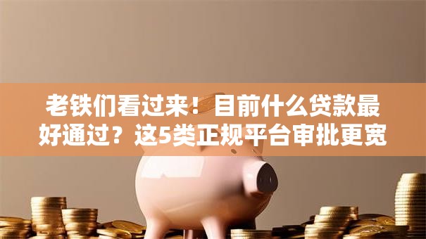 老铁们看过来！目前什么贷款最好通过？这5类正规平台审批更宽松