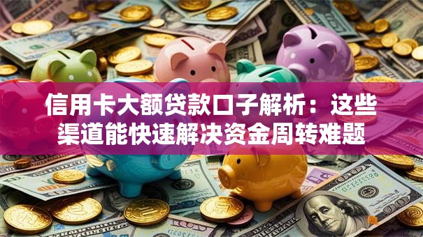 信用卡大额贷款口子解析:这些渠道能快速解决资金周转难题 信用卡大额贷款口子解析:这些渠道能快速解决资金周转难题