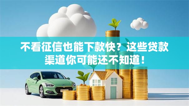 不看征信也能下款快？这些贷款渠道你可能还不知道！