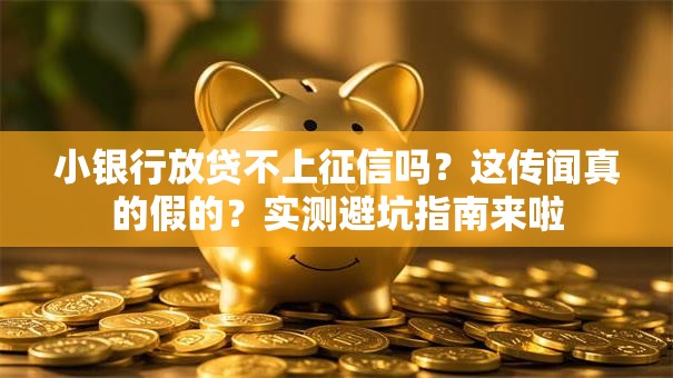小银行放贷不上征信吗？这传闻真的假的？实测避坑指南来啦