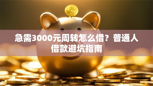 急需3000元周转怎么借？普通人借款避坑指南
