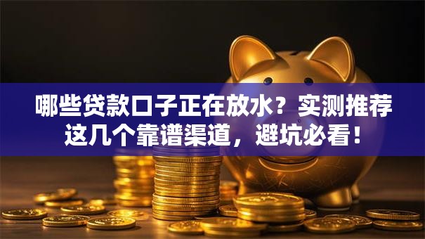 哪些贷款口子正在放水？实测推荐这几个靠谱渠道，避坑必看！
