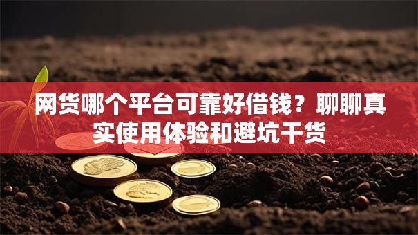 网货哪个平台可靠好借钱？聊聊真实使用体验和避坑干货