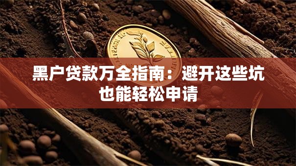 黑户贷款万全指南：避开这些坑也能轻松申请