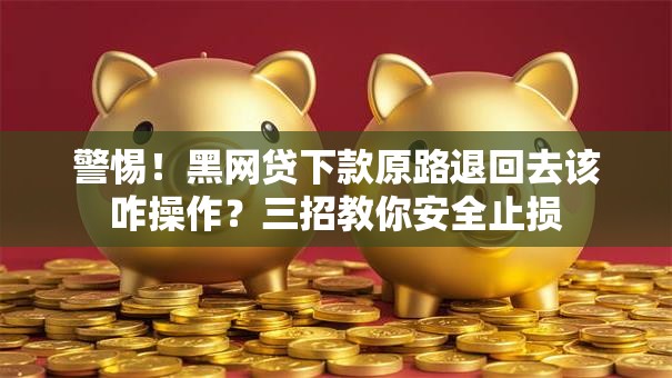 警惕！黑网贷下款原路退回去该咋操作？三招教你安全止损