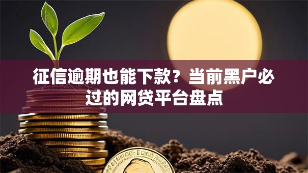 征信逾期也能下款?当前黑户必过的网贷平台盘点 征信逾期也能下款?当前黑户必过的网贷平台盘点