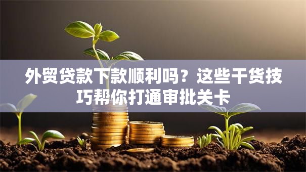 外贸贷款下款顺利吗?这些干货技巧帮你打通审批关卡 外贸贷款下款顺利吗?这些干货技巧帮你打通审批关卡