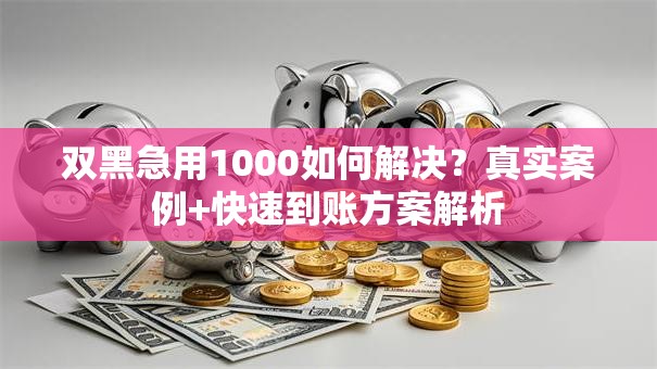 双黑急用1000如何解决?真实案例+快速到账方案解析 双黑急用1000如何解决?真实案例+快速到账方案解析