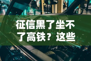 征信黑了坐不了高铁?这些出行限制必须知道 征信黑了坐不了高铁?这些出行限制必须知道