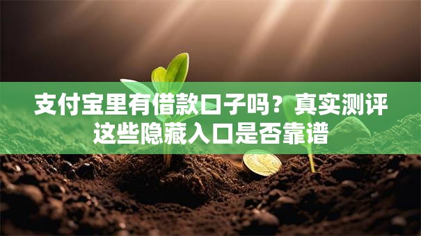 支付宝里有借款口子吗?真实测评这些隐藏入口是否靠谱 支付宝里有借款口子吗?真实测评这些隐藏入口是否靠谱