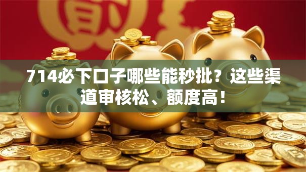 714必下口子哪些能秒批?这些渠道审核松、额度高! 714必下口子哪些能秒批?这些渠道审核松、额度高!